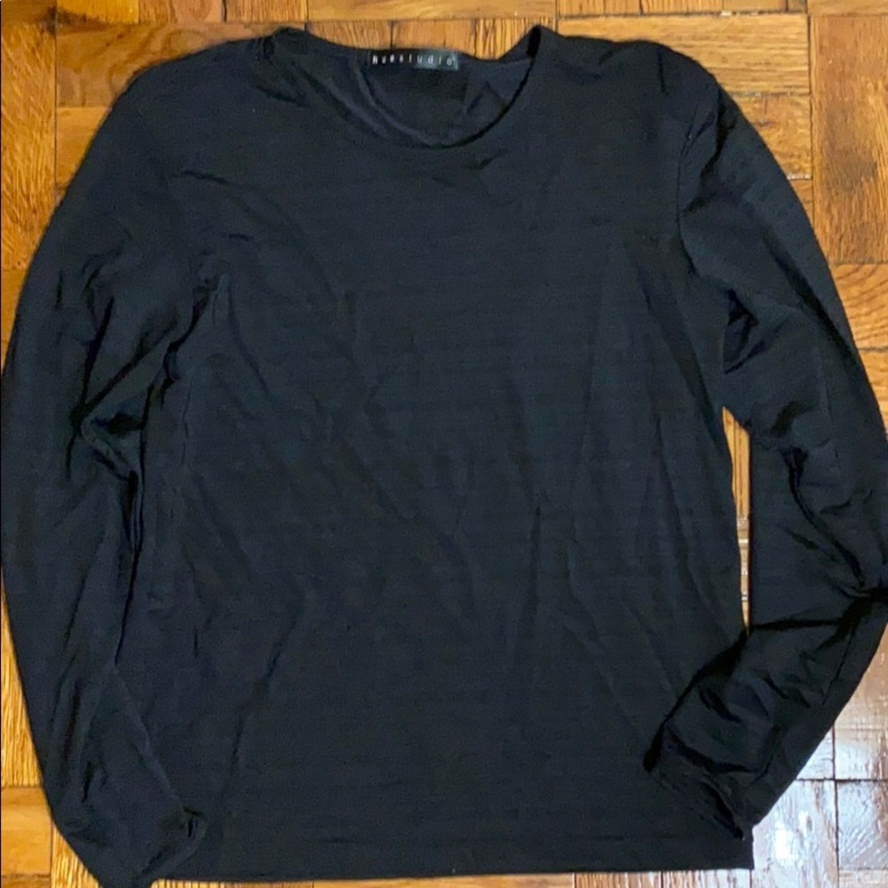 2 for $15 hue studio black long sleeve shirt